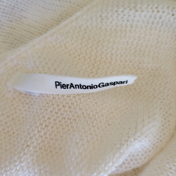 PierAntonio Gaspari white linen top drape type edgy garment made in Italy - Picture 2 of 10